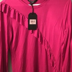 Long sleeve ASOS light ruffle tee NWT